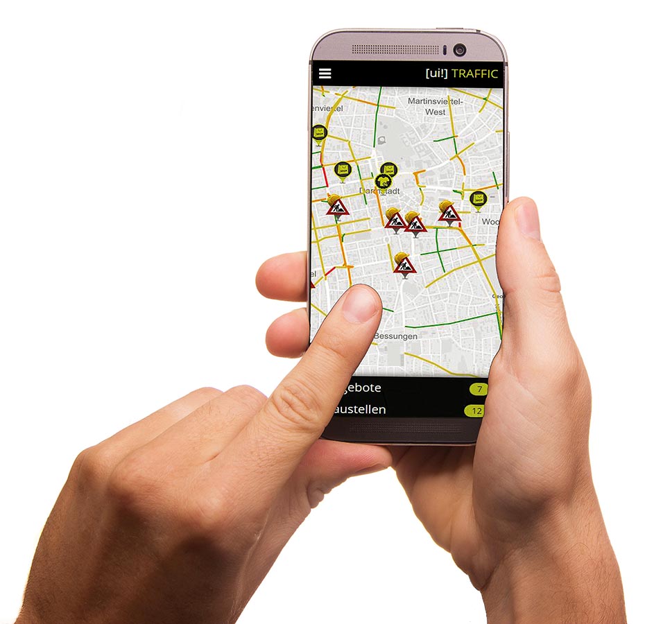Screenshot der Verkehrsinformations-App
