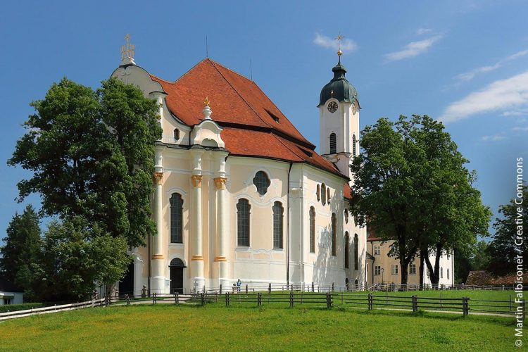 Die Wieskirche in Steingaden: 1983 wurde „die Wies“ zum UNESCO-Weltkulturerbe ernannt.