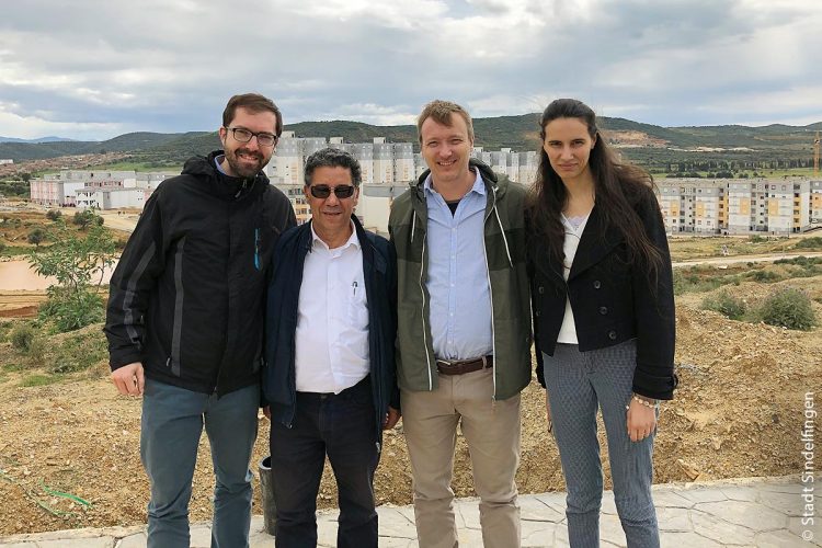 Die Sindelfinger Delegation besichtigte im letzten Frühjahr unter anderem das Neubaugebiet der Stadt Annaba Drâa Errich (von links): Julian Schahl, Rachid Bougedah, Patrick Bühler und Doria Adman.