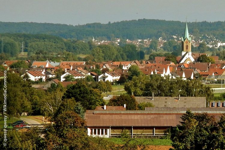 Blick auf Renningen im Landkreis Böblingen