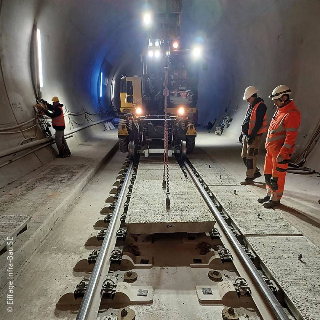 Die Makrofaser Concrix ES von Fabrino kommt beim DB-Projekt in Tunneln laufend zum Einsatz. Tunnel machen hierbei über 50 Prozent des Streckennetzes aus.