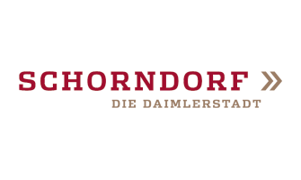 Schriftzug der Stadt Schorndorf mit dem Hinweis "Die Daimlerstadt".