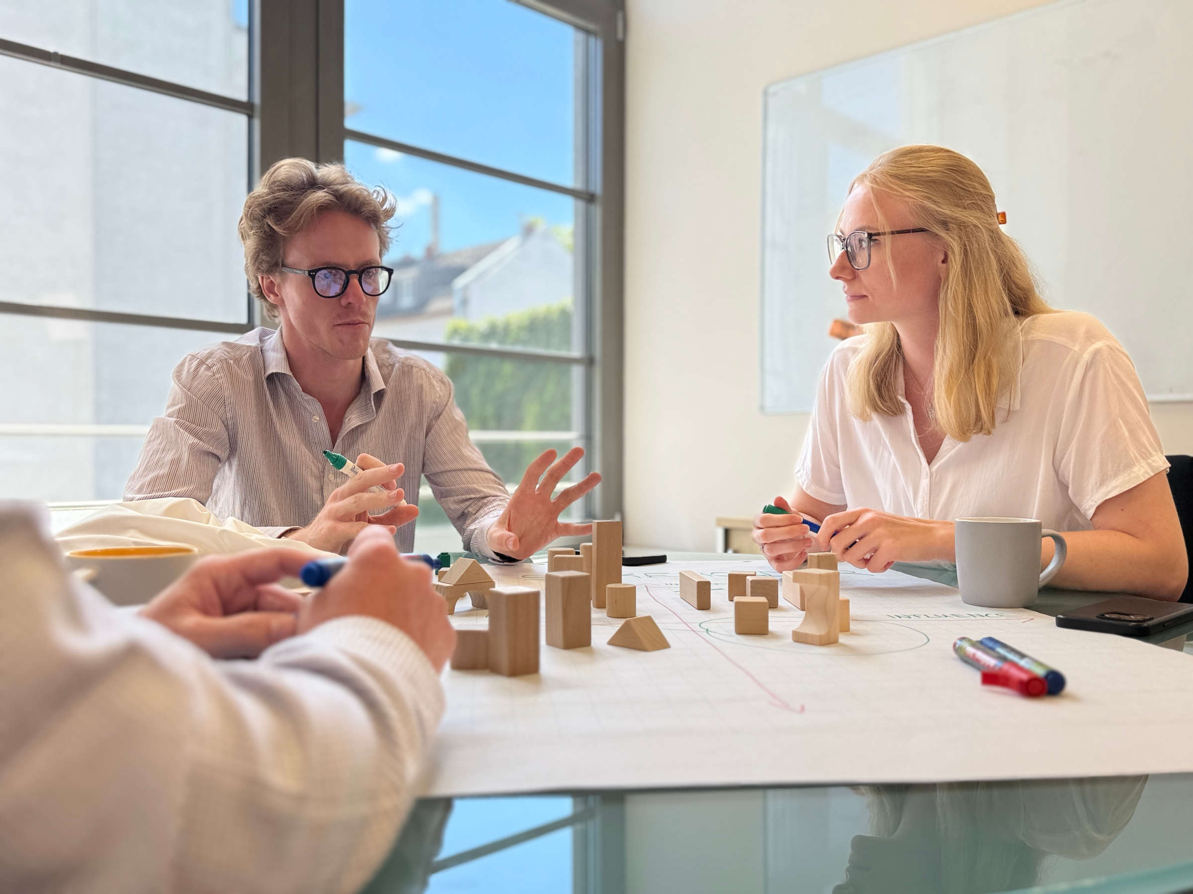 Durchführung einer Stakeholder-Matrix zum Verständnis der Zusammenhänge zwischen den Akteuren innerhalb des E-Rechnungs-Prozesses.
